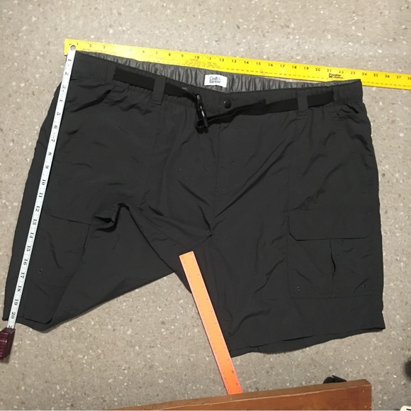 Croft & Barrow 50 Green 100% Nylon Belted Cargo Pocket Hiking Outdoor Shorts - Picture 9 of 14